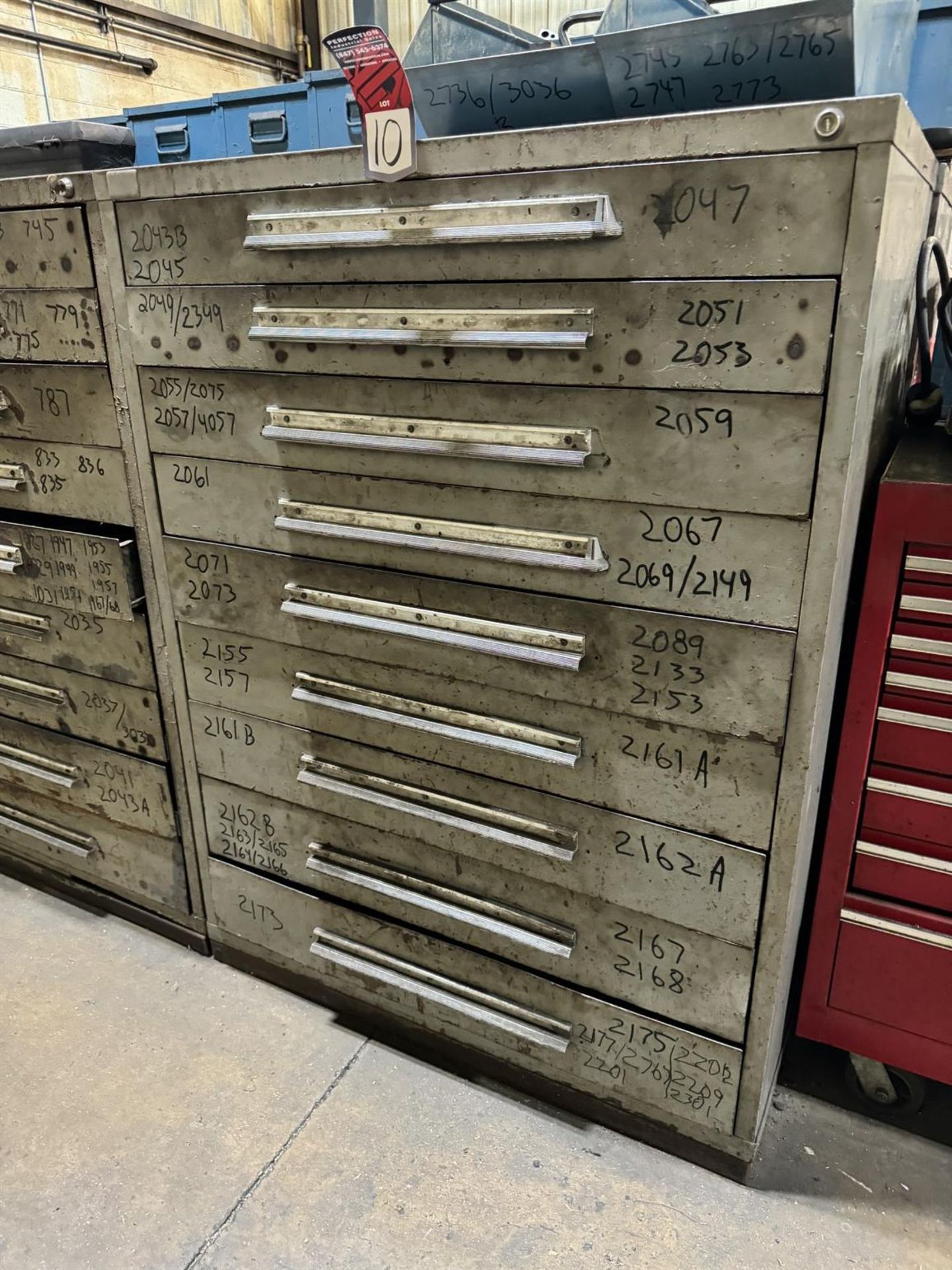 LYON 9-Drawer Modular Tooling Cabinet, 59"
