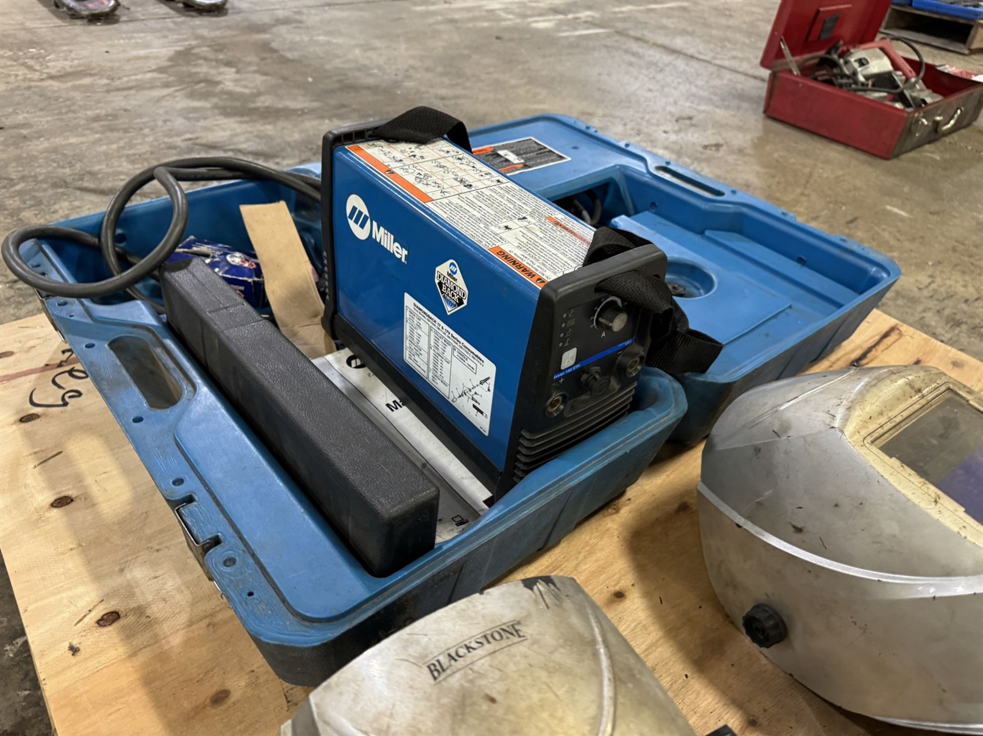 Lot Comprising MILLER Maxstar 150 STH Portable TIG and Stick Welder w/ (5) Welding Helmets - Image 2 of 4