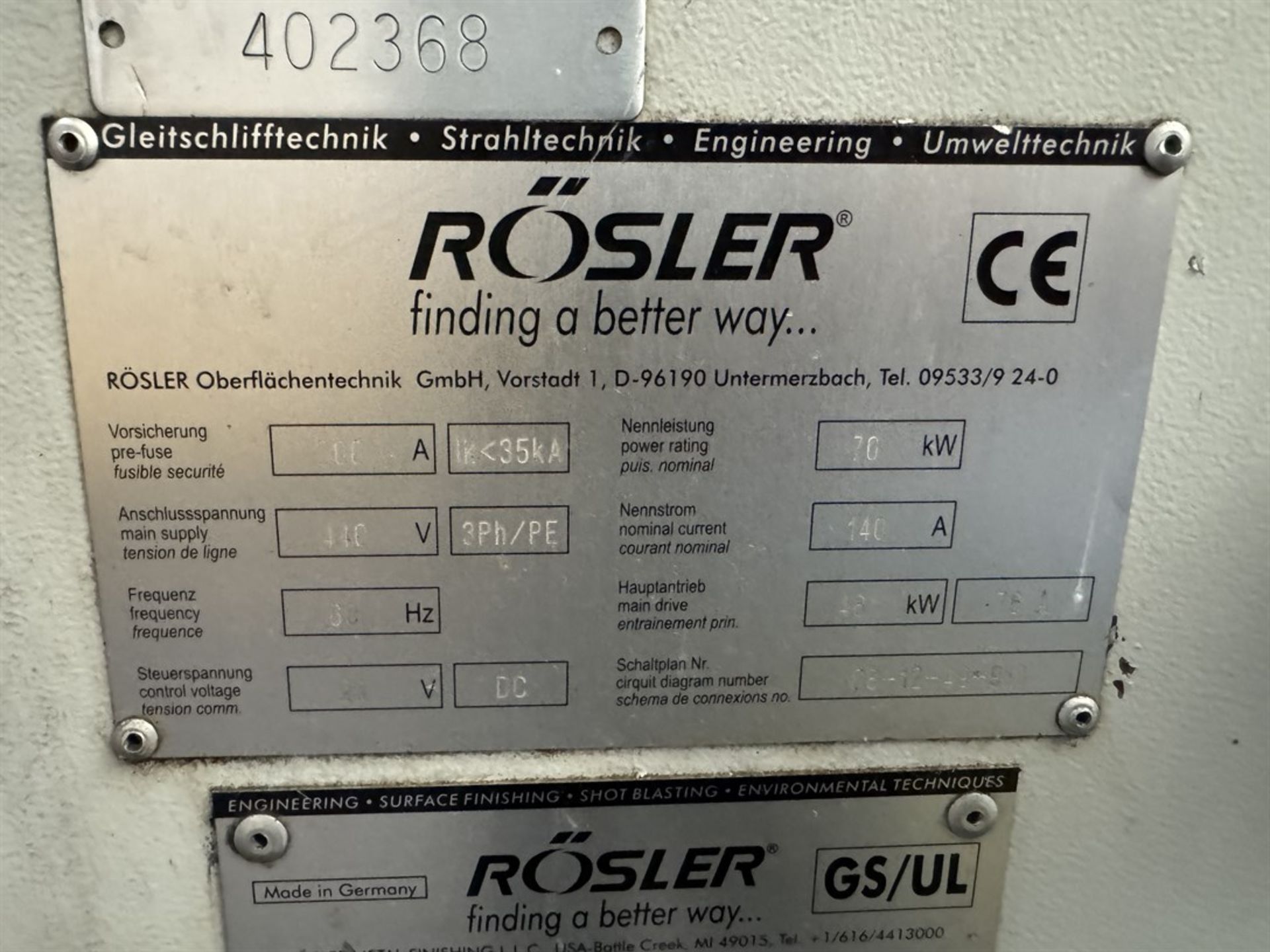 2008 ROSLER R 850/4600 DA Continuous Flow Linear Finisher, s/n 42451/08 - Image 9 of 10