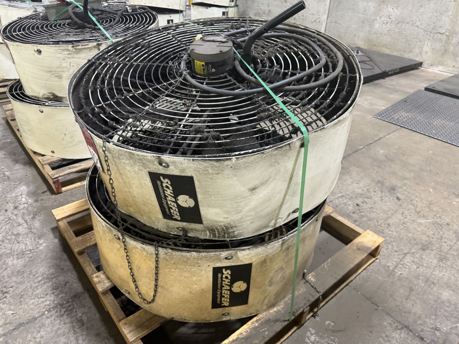 Lot of (2) SCHAEFER 36" Industrial Fans, 3 PH - Image 2 of 2