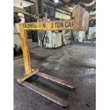 CALDWELL 90-2-48 Fixed Forks Pallet Lifter, s/n 03-44469-2, 2-Ton Capacity