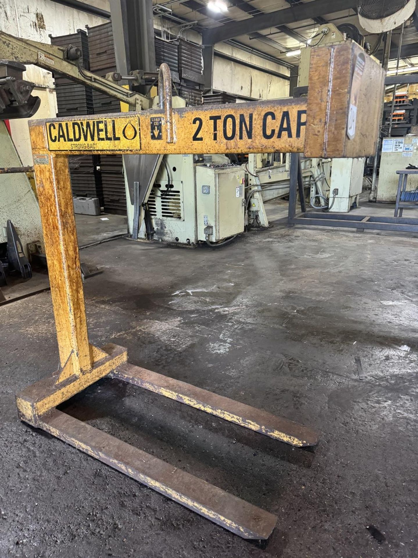CALDWELL 90-2-48 Fixed Forks Pallet Lifter, s/n 03-44469-2, 2-Ton Capacity