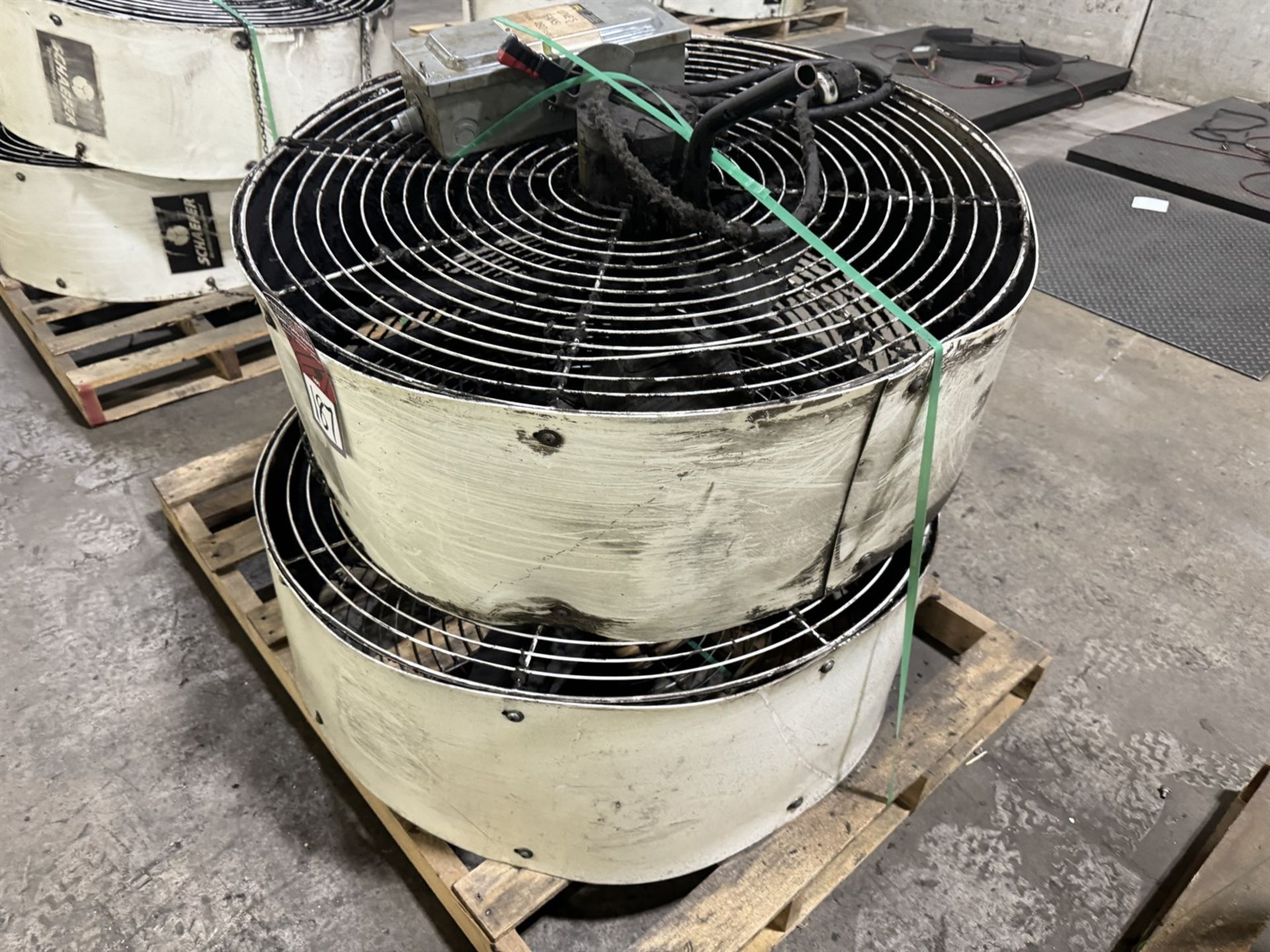 Lot of (2) SCHAEFER 36" Industrial Fans, 3 PH - Image 2 of 2