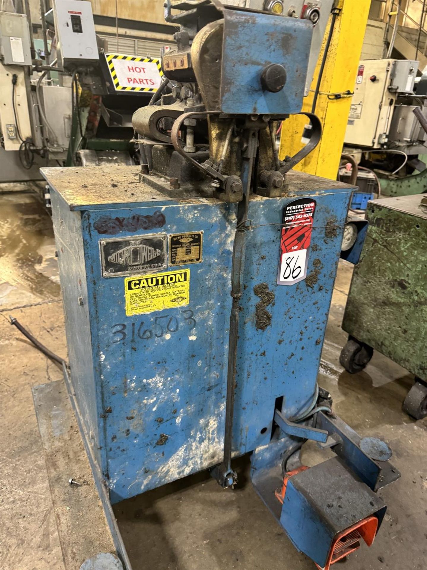 MICROWELD J5S Butt Welder, s/n 33872, .060-.250" Dia Steel Capacity, 22 KVA - Image 2 of 5