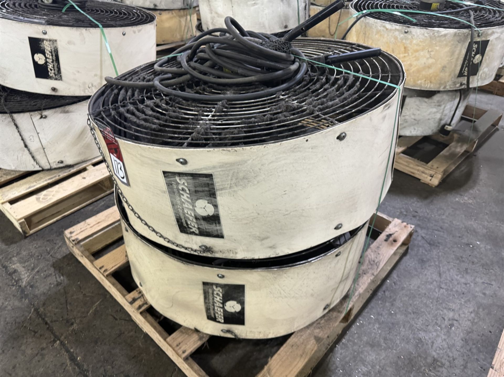 Lot of (2) SCHAEFER 36" Industrial Fans, 3 PH - Image 2 of 2