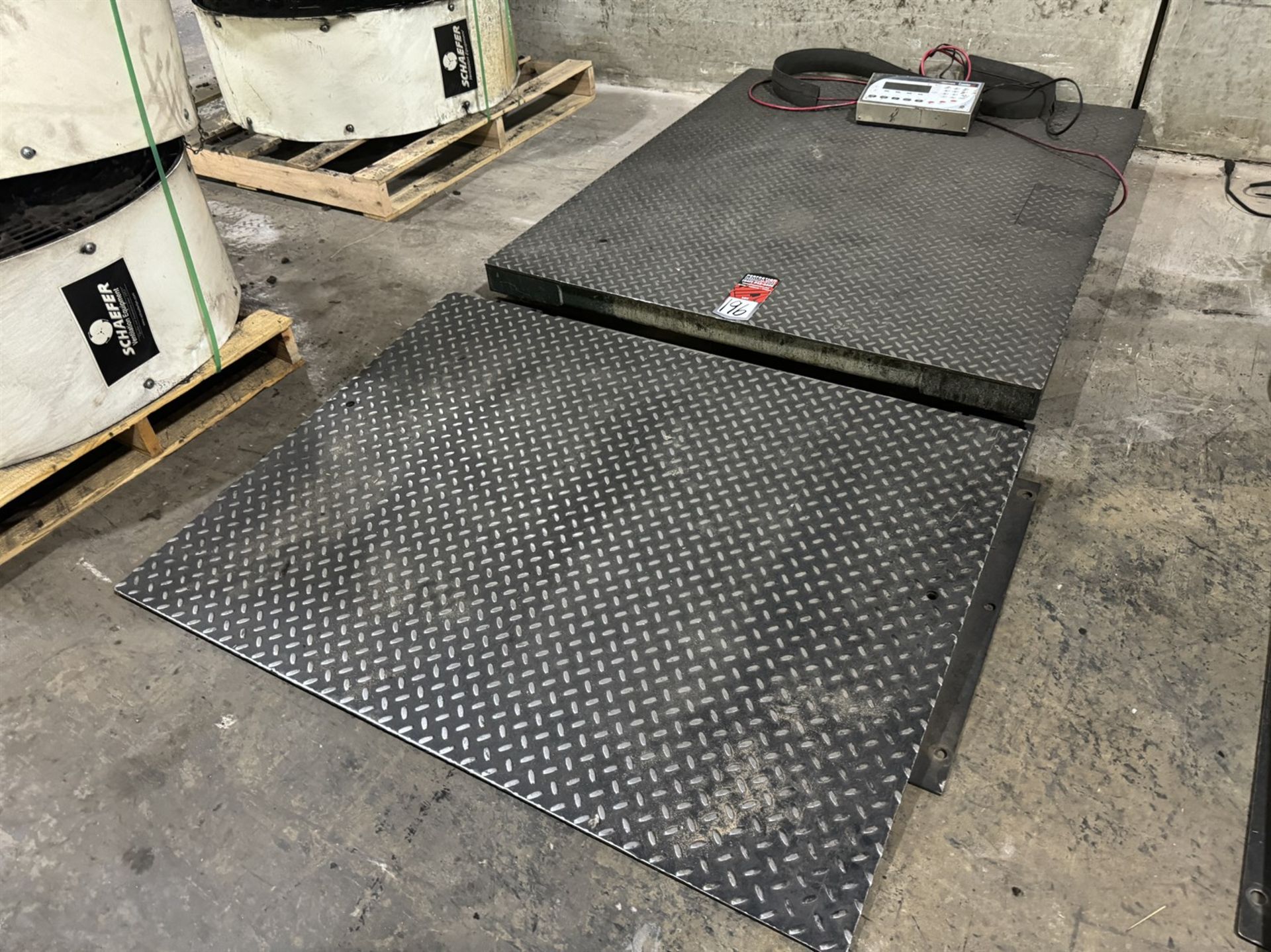 4' x 5' Floor Scale w/ Ramp and RICE LAKE Counterpart Digital Scale, 5000 Lb. Capacity