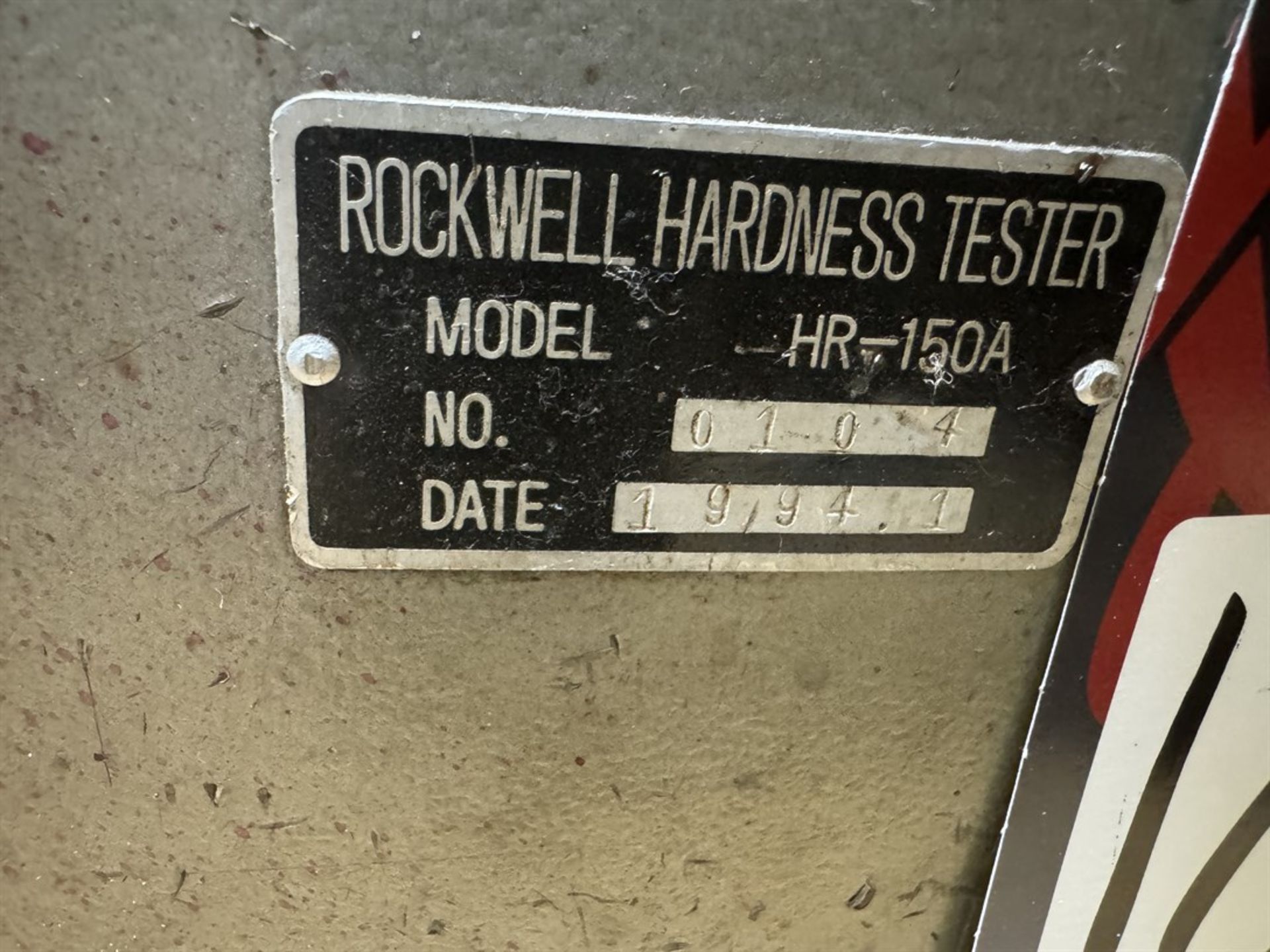 ROCKWELL HR-150A Hardness Tester, s/n 0104 - Image 5 of 5
