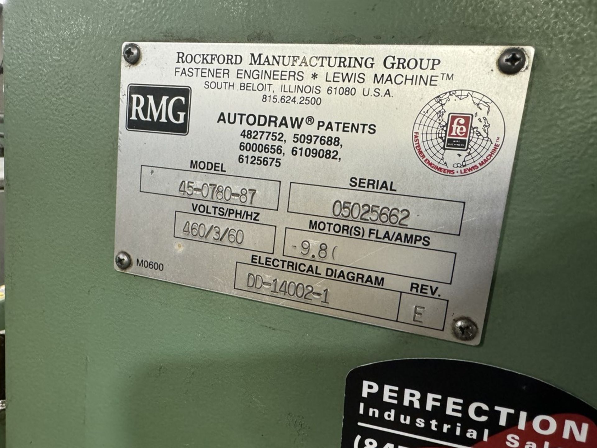 RMG AUTODRAW 45-0780-87 Wire Drawer, s/n 05025662 - Image 6 of 6