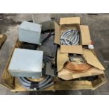 Pallet of Assorted Electrical Boxes, Copper Tube and Elbows