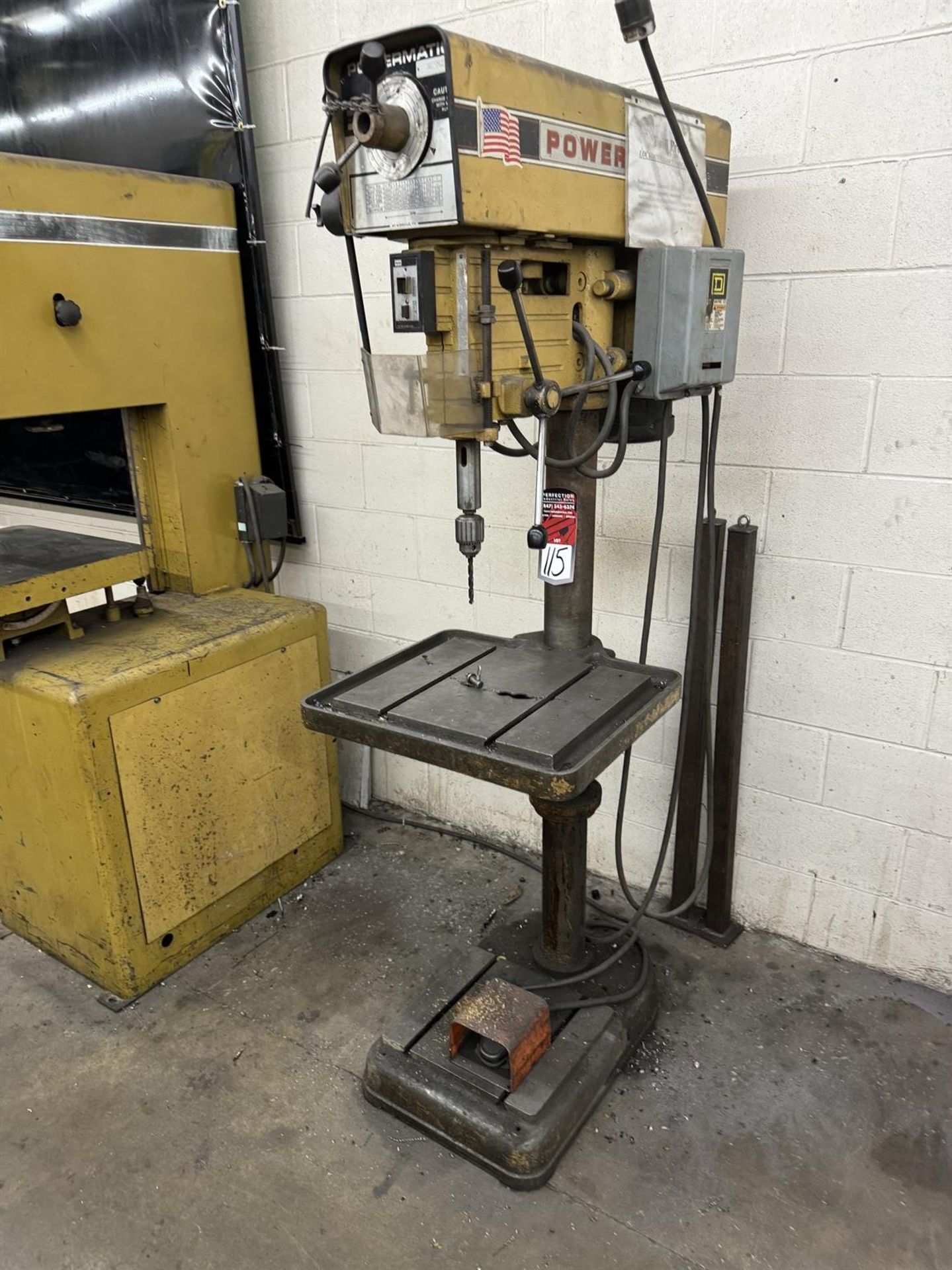 POWERMATIC 1200 Drill Press, s/n 9620V172, 250--2000 RPM, 15.5" x 18" Table, 10" Throat