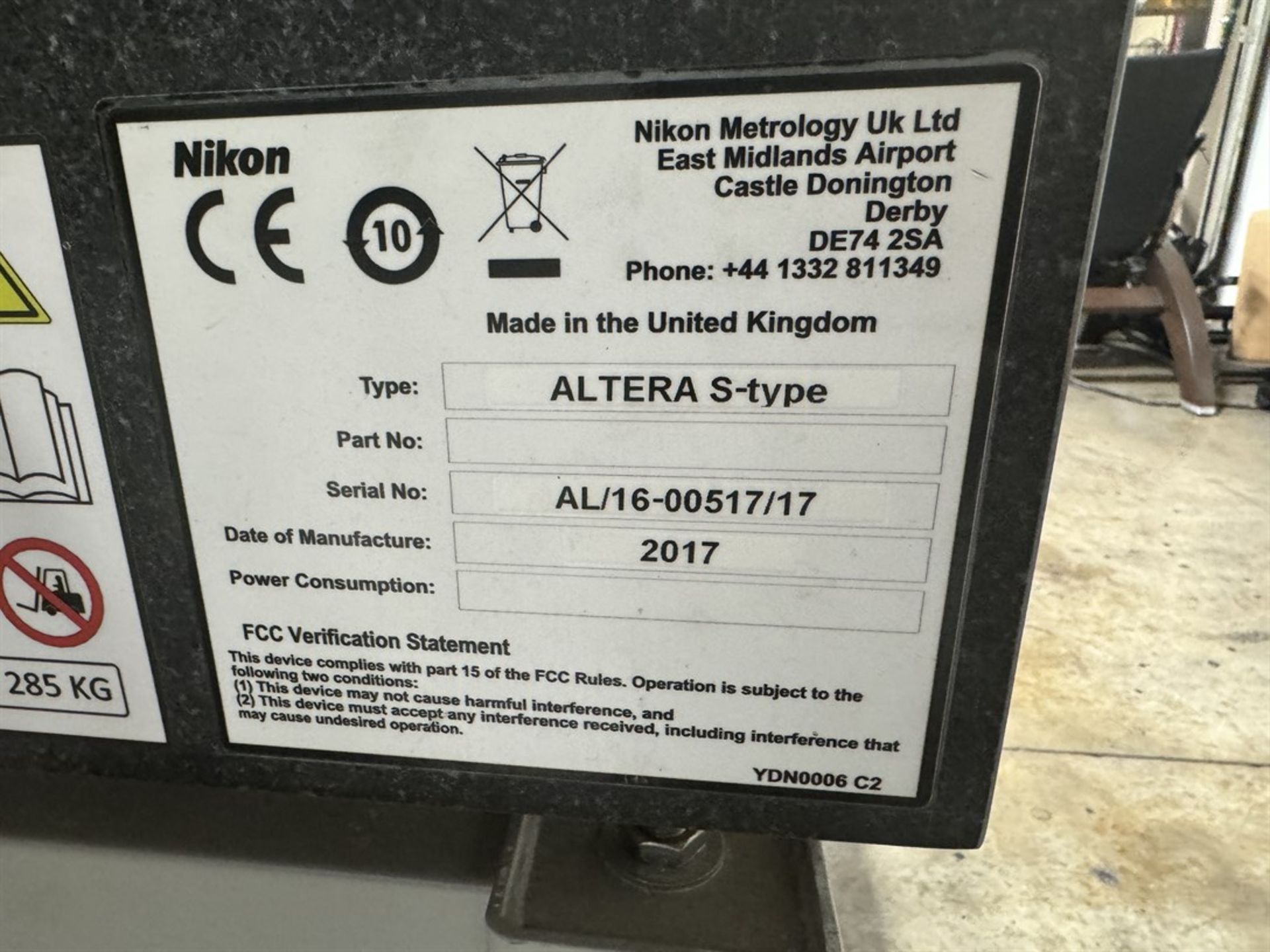 2017 NIKON ALTERA 10.7.6 S-Type CMM, s/n AL/16-00517/17, w/ RENISHAW PH14M Probe, NMC300 Laser - Image 6 of 10