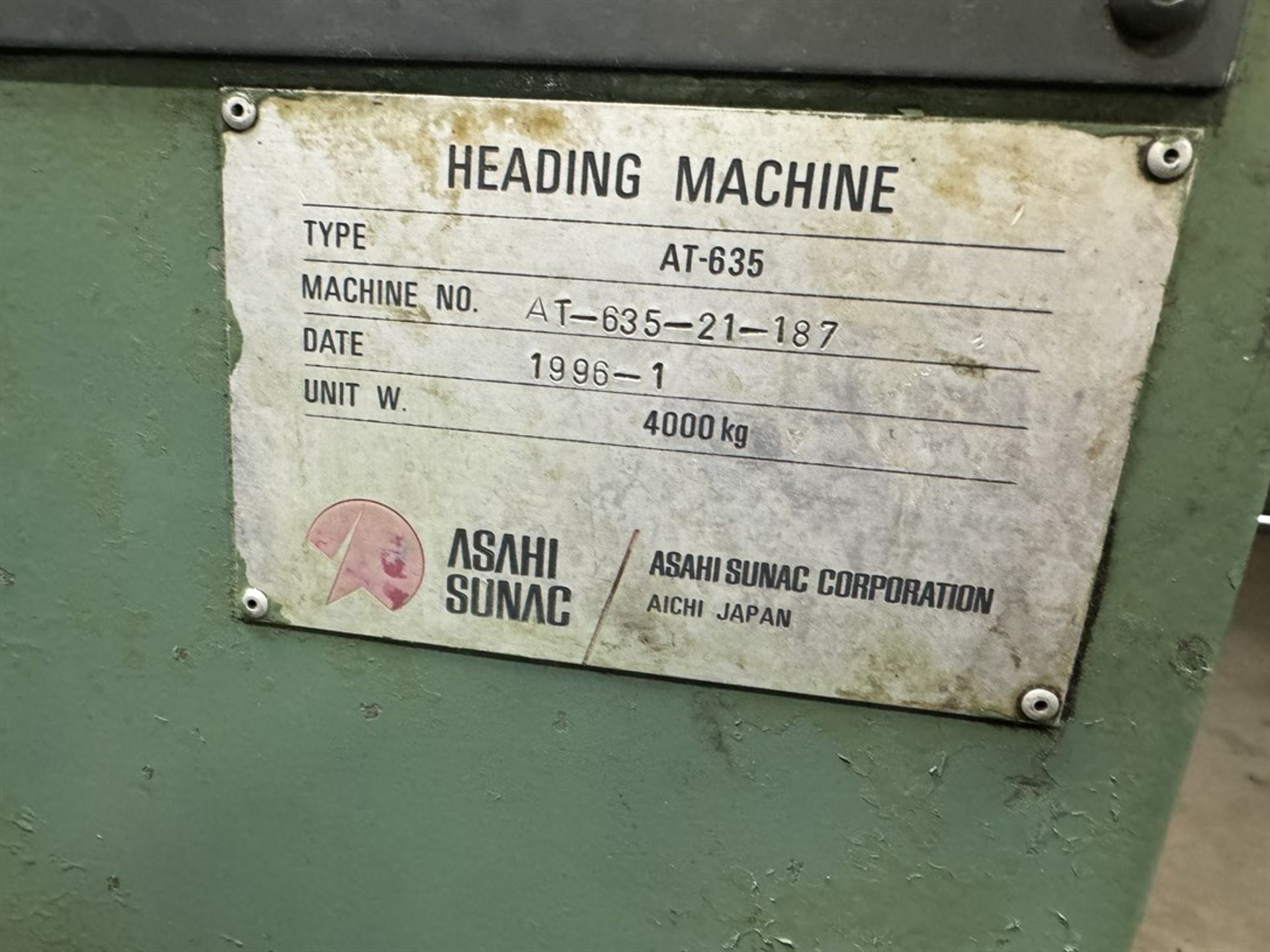 ASAHI SUNAC ST635 2 Die 2 Blow Cold Headers, s/n ST635-21-187 - Image 12 of 12