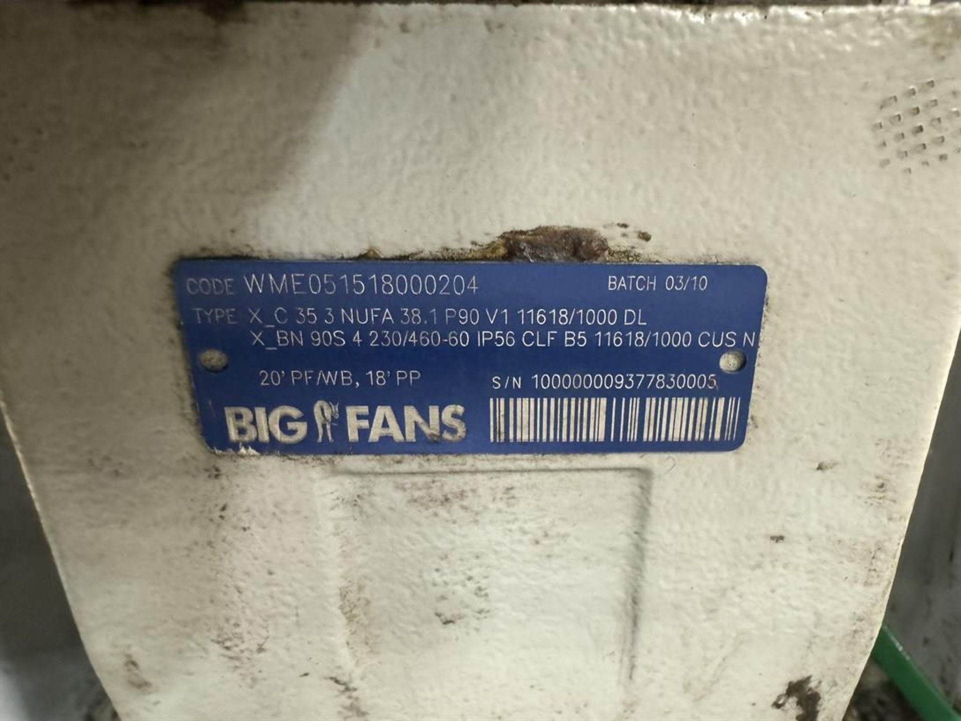 BIG ASS FANS 20' HVLS Ceiling Fan, 10 Blade - Image 5 of 5