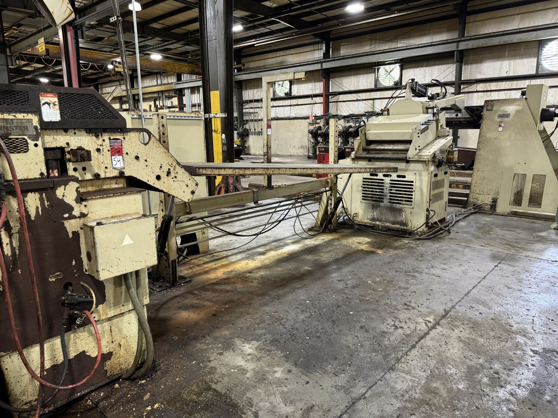 1997 MINSTER 15,000 lb.x 26”x .350” Servo Feed Line, w/ MEF5-26S Servo Feed, s/n 18-50670, MTT12-26S