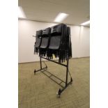 MOBILE CHAIR/ TABLE STORAGE RACK,  approx. (27) chairs, (6) folding tables (2-week delayed