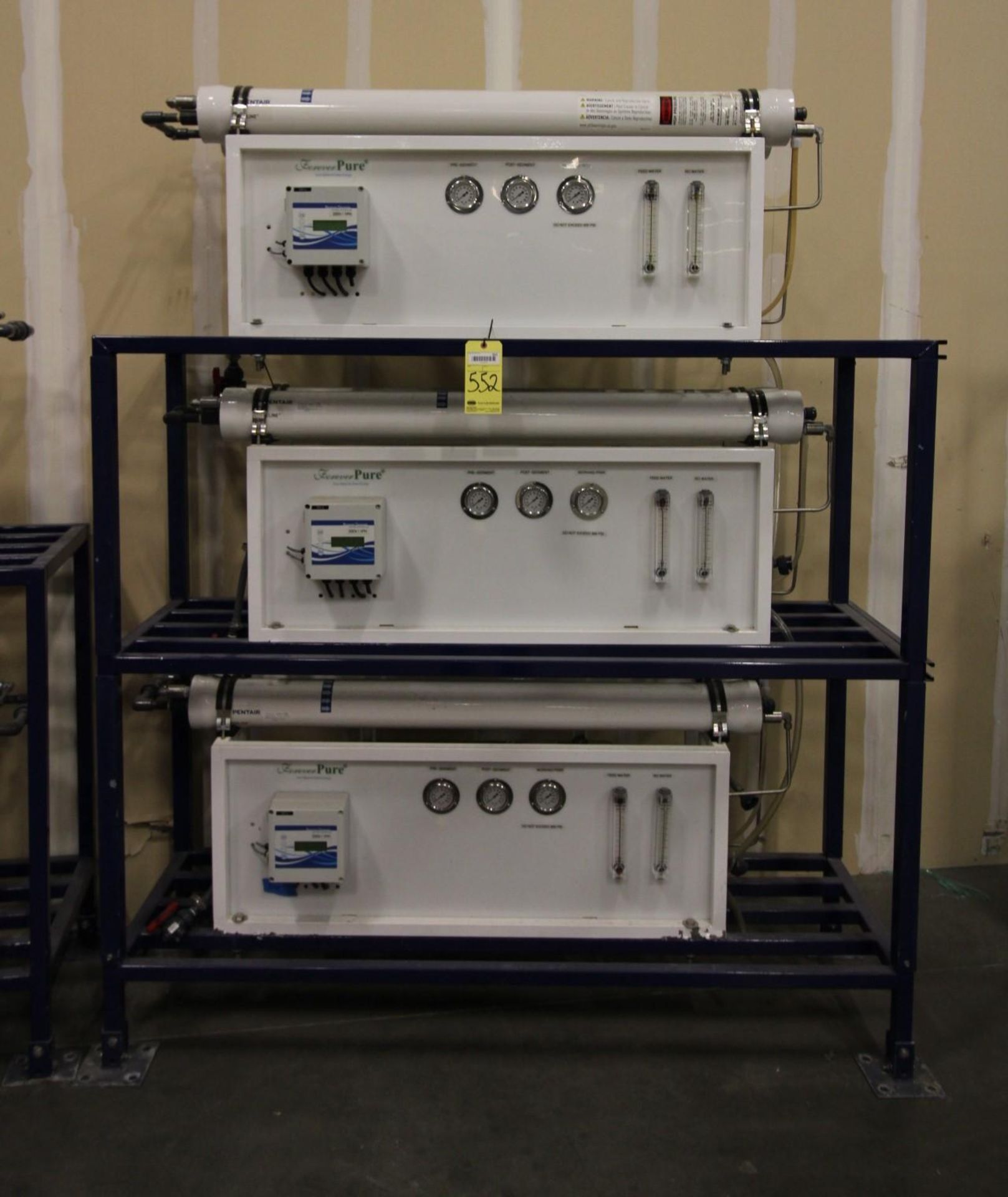 R.O. SYSTEM, (3) FOREVERPURE MDL. 2000 GPD/7560 LPD RO DESALINATION SYSTEMS MOUNTED ONTO A SINGLE