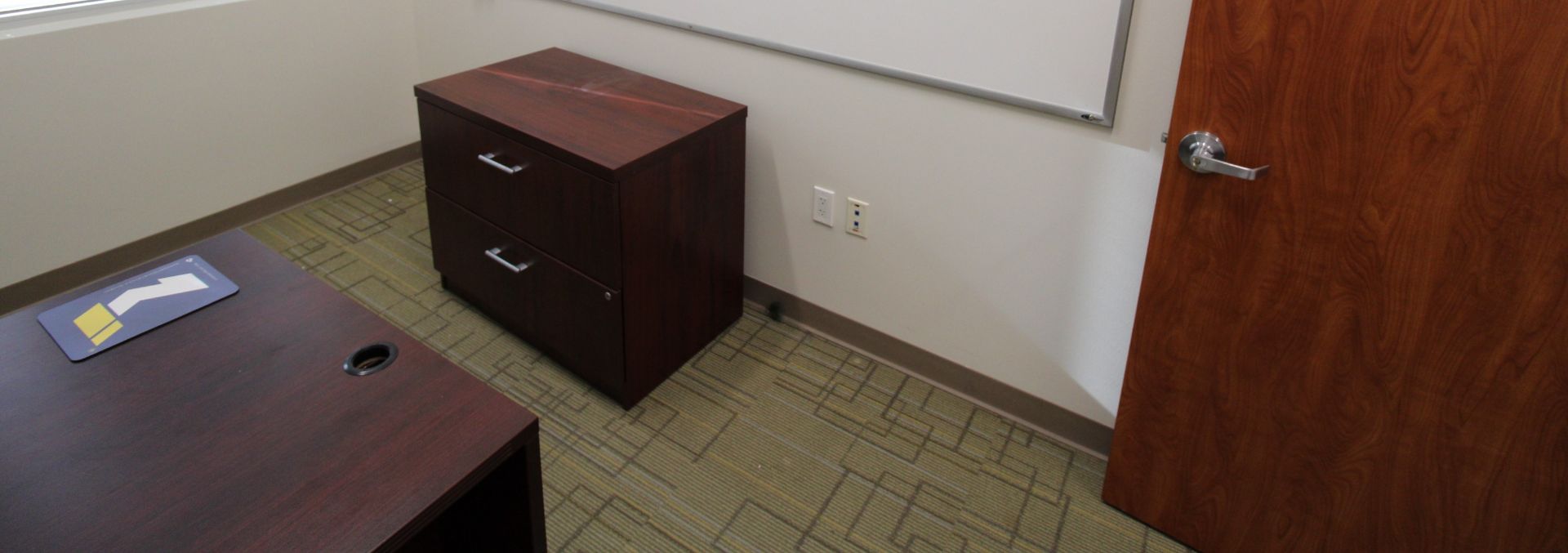 CONTENTS OF OFFICE: desk, chairs, credenza (the TV and Mount-It are NOT included ) - Image 3 of 3