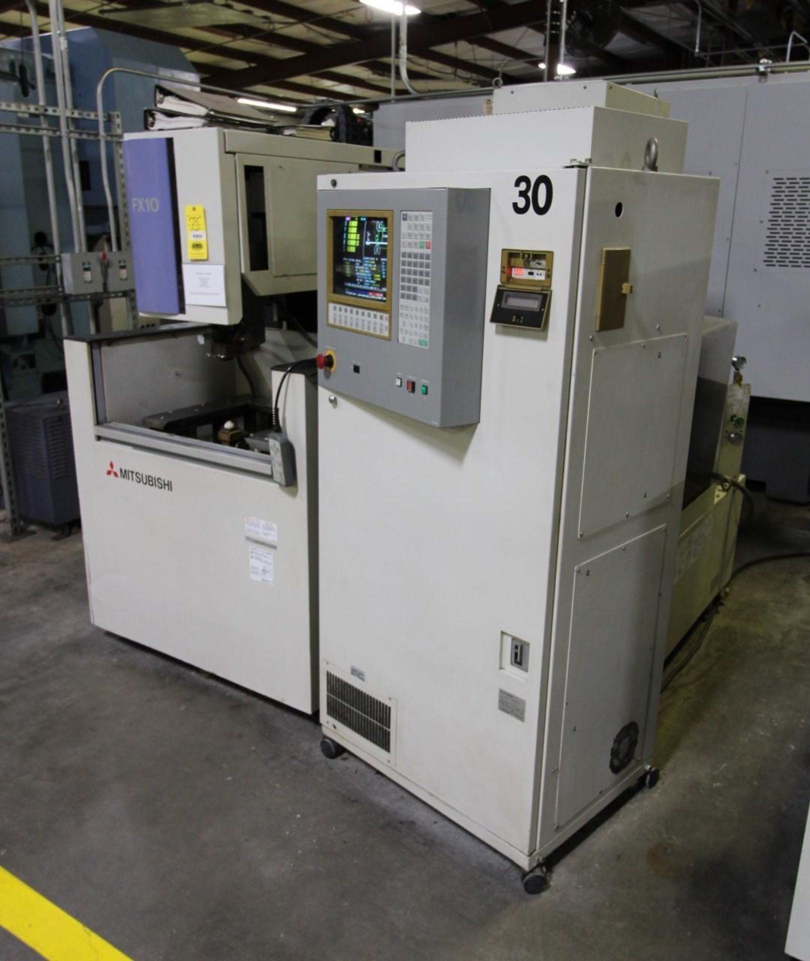 WIRE EDM MACHINE, MITSUBISHI MDL. FX-10, new 1997, 33.46”-X, 25.59”-Y, 8.6”-Z axis travels, 1,763 - Image 2 of 12
