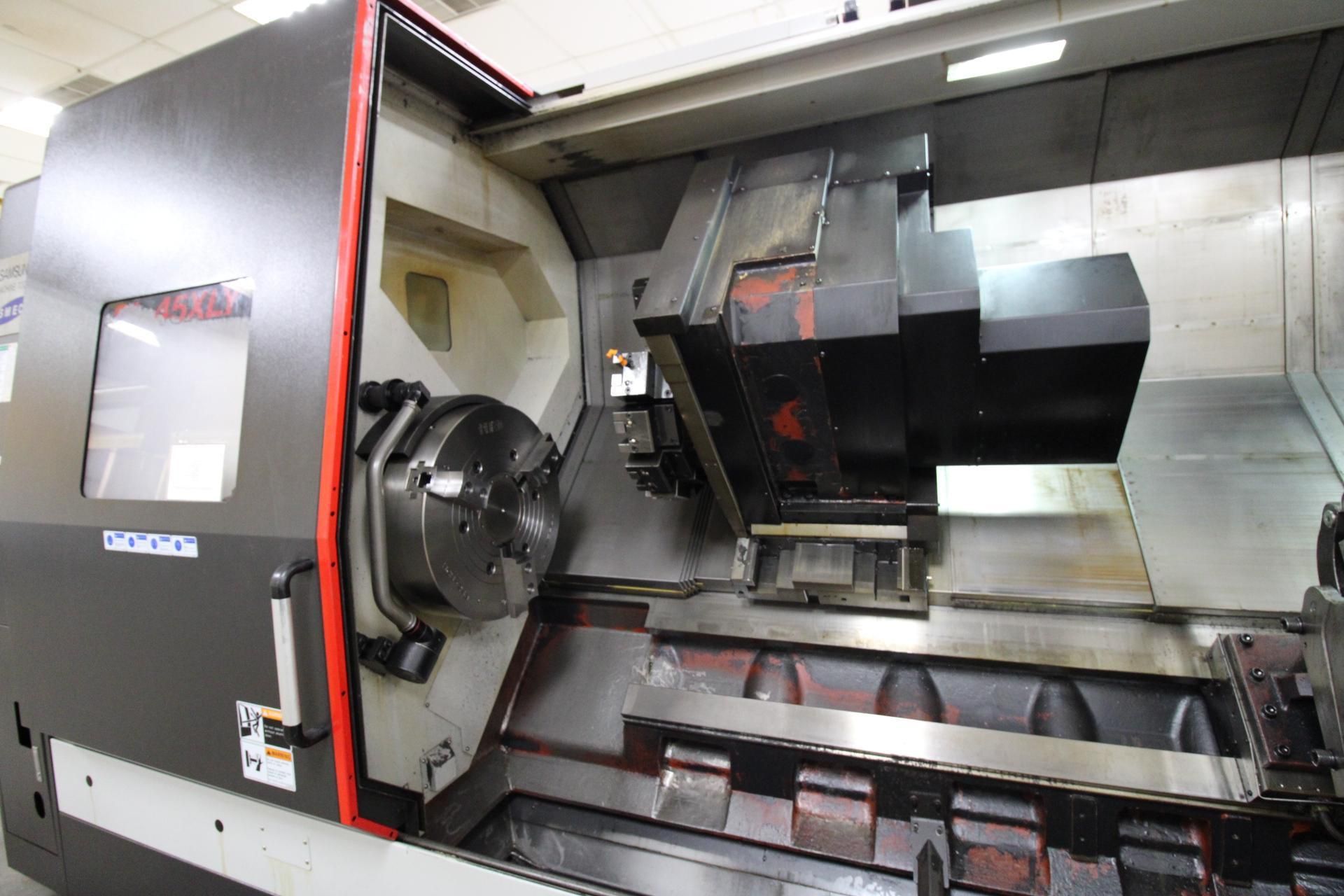 MULTI AXIS CNC MILLING & TURNING CENTER, SAMSUNG MDL. SL-45XLY, new 2014, Live tooling & Y-axis, 6. - Image 9 of 15