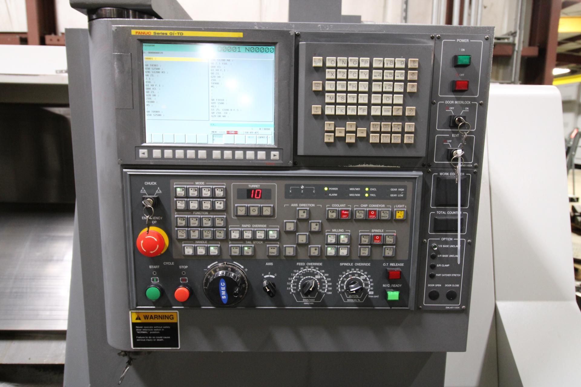 MULTI AXIS CNC MILLING CETER, SAMSUNG MDL. SL-25MC/1000, new 2011, installed in 2012, Fanuc Oi-TD - Image 12 of 15