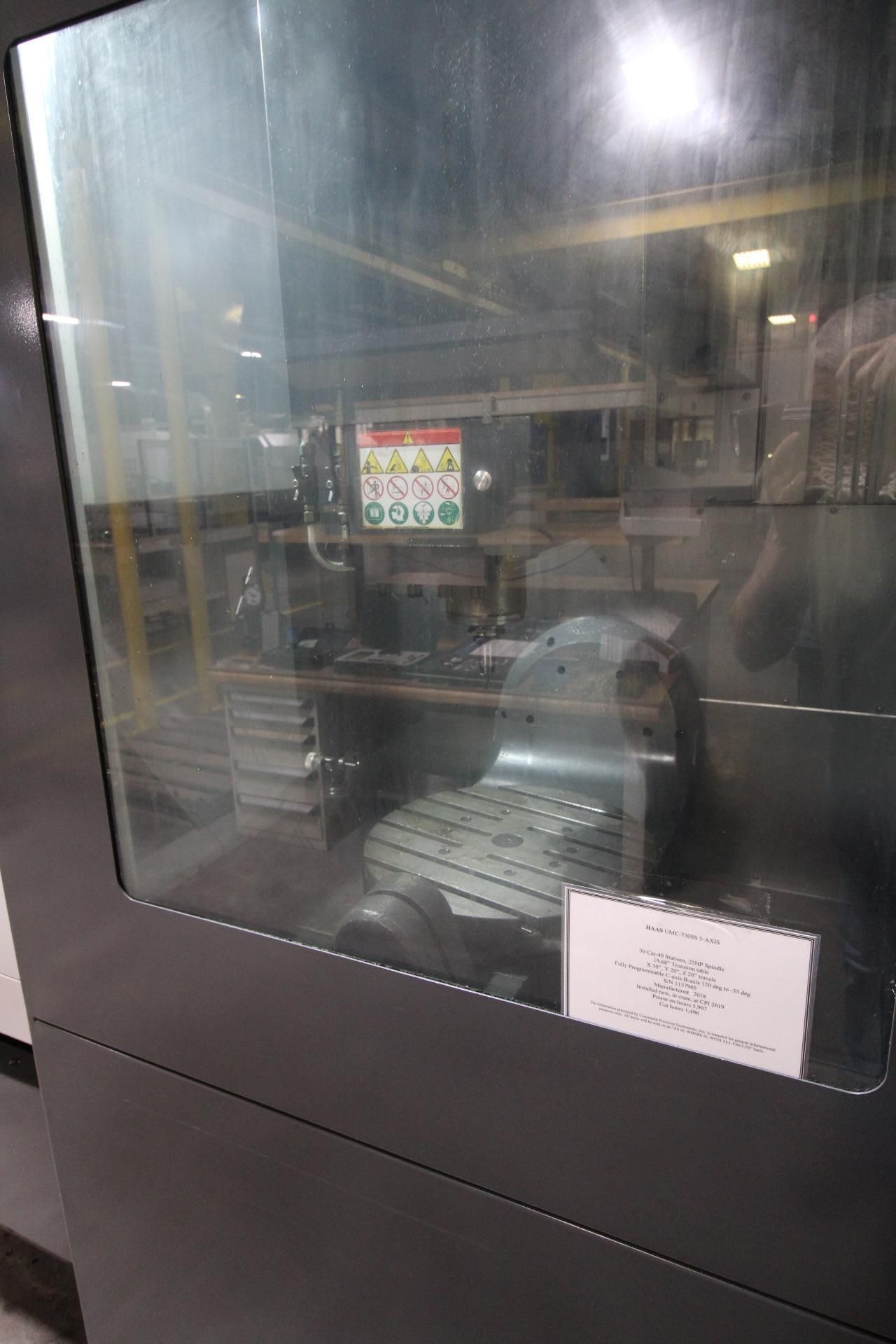 5-AXIS UNIVERSAL MACHINING CENTER, HAAS MDL. UMC750SS, new 2018, Haas CNC control, 30” X, 20” Y, 20” - Image 9 of 17
