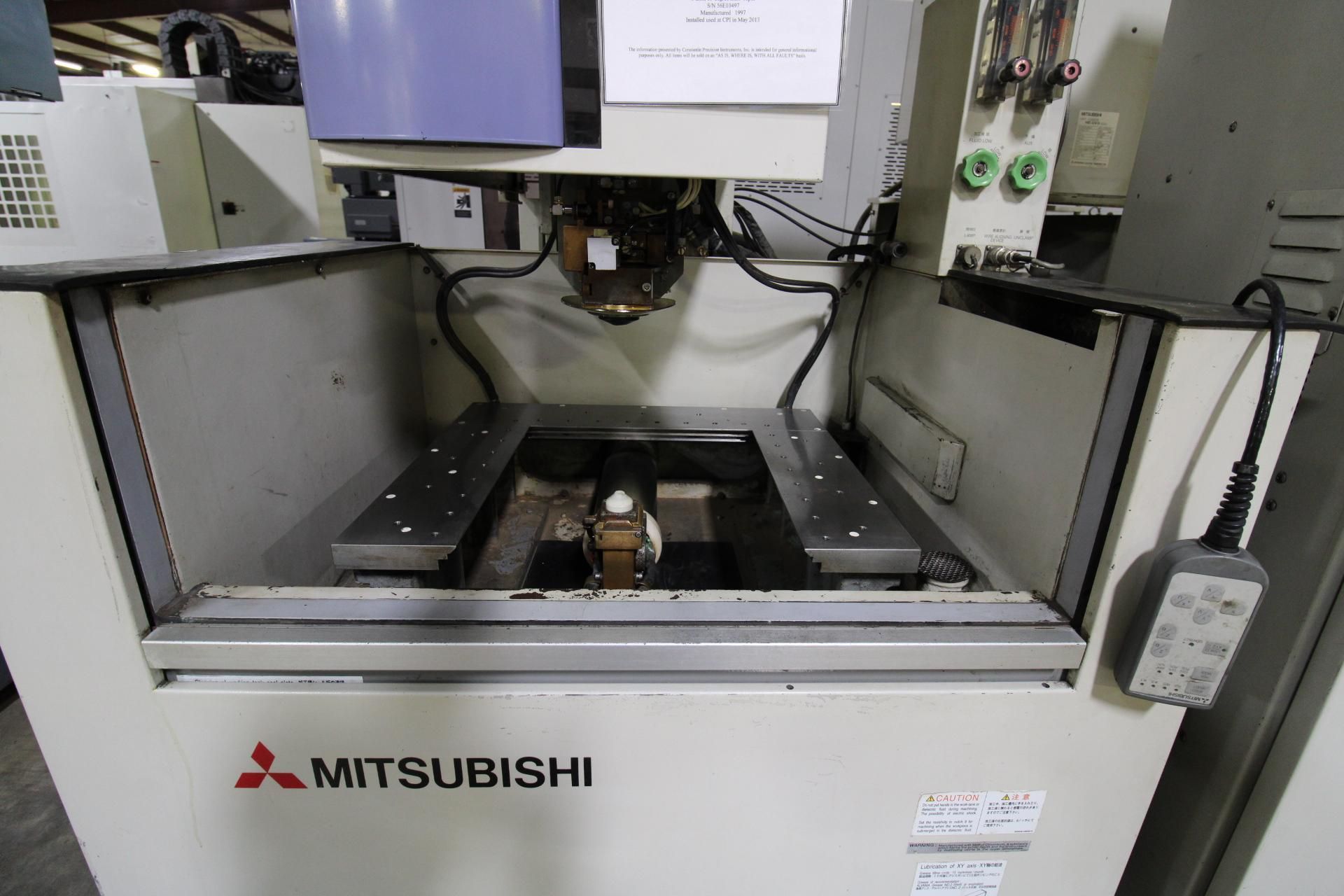 WIRE EDM MACHINE, MITSUBISHI MDL. FX-10, new 1997, 33.46”-X, 25.59”-Y, 8.6”-Z axis travels, 1,763 - Image 8 of 12