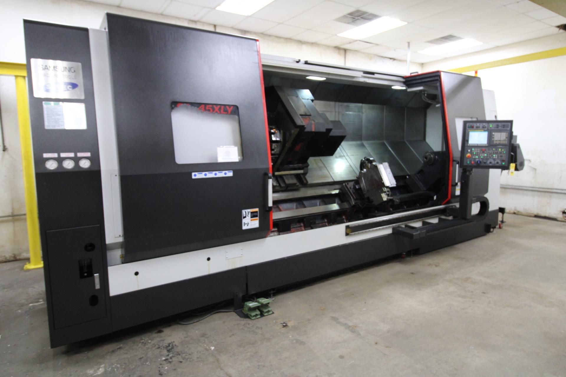 MULTI AXIS CNC MILLING & TURNING CENTER, SAMSUNG MDL. SL-45XLY, new 2014, Live tooling & Y-axis, 6. - Image 2 of 15