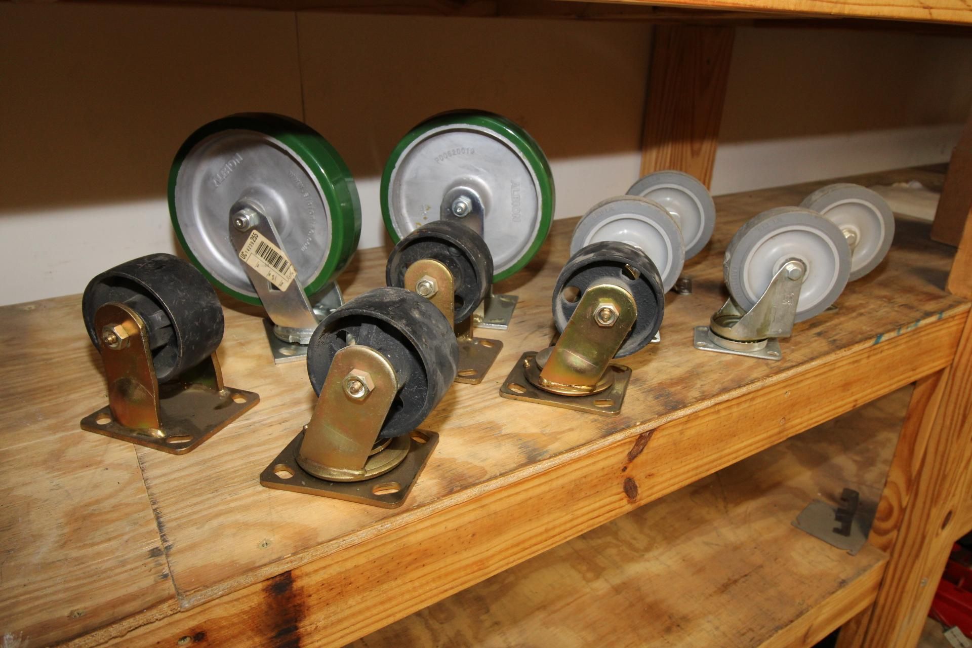 LOT OF CASTERS, NEOPRENE, 4" to 8" dia. - Image 2 of 2