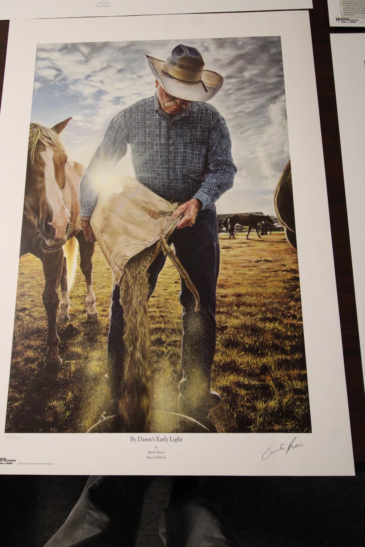 LOT OF HOUSTON LIVESTOCK SHOW, AWARD WINNING PRINTS (5), (Proceeds go to charity) - Image 4 of 11