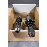 LOT CONSISTING OF: (1) CAT-50 tool holder, w/ Albrecht precision drill chuck & (1) CAT-40 tool holde