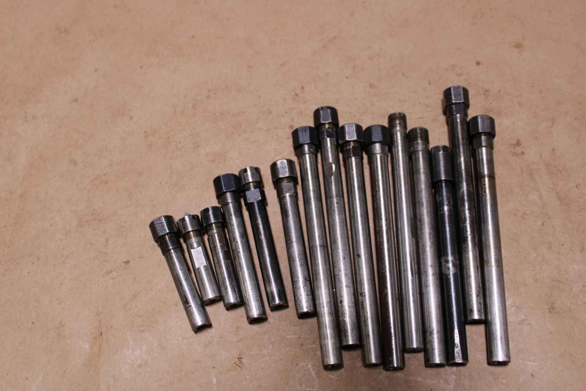 LOT OF STRAIGHT SHANK COLLET EXTENSIONS, 3/4" dia.