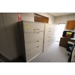 LOT OF LATERAL CABINETS (3), 5-drawer, 18"dp. x 42"W. x 66" tall
