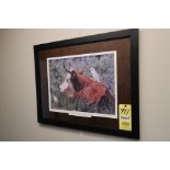 HOUSTON LIVESTOCK SHOW, AWARD WINNING FRAMED PRINT, "MAMMA'S DON'T LET THEIR BABIES GROW UP TO BE CO