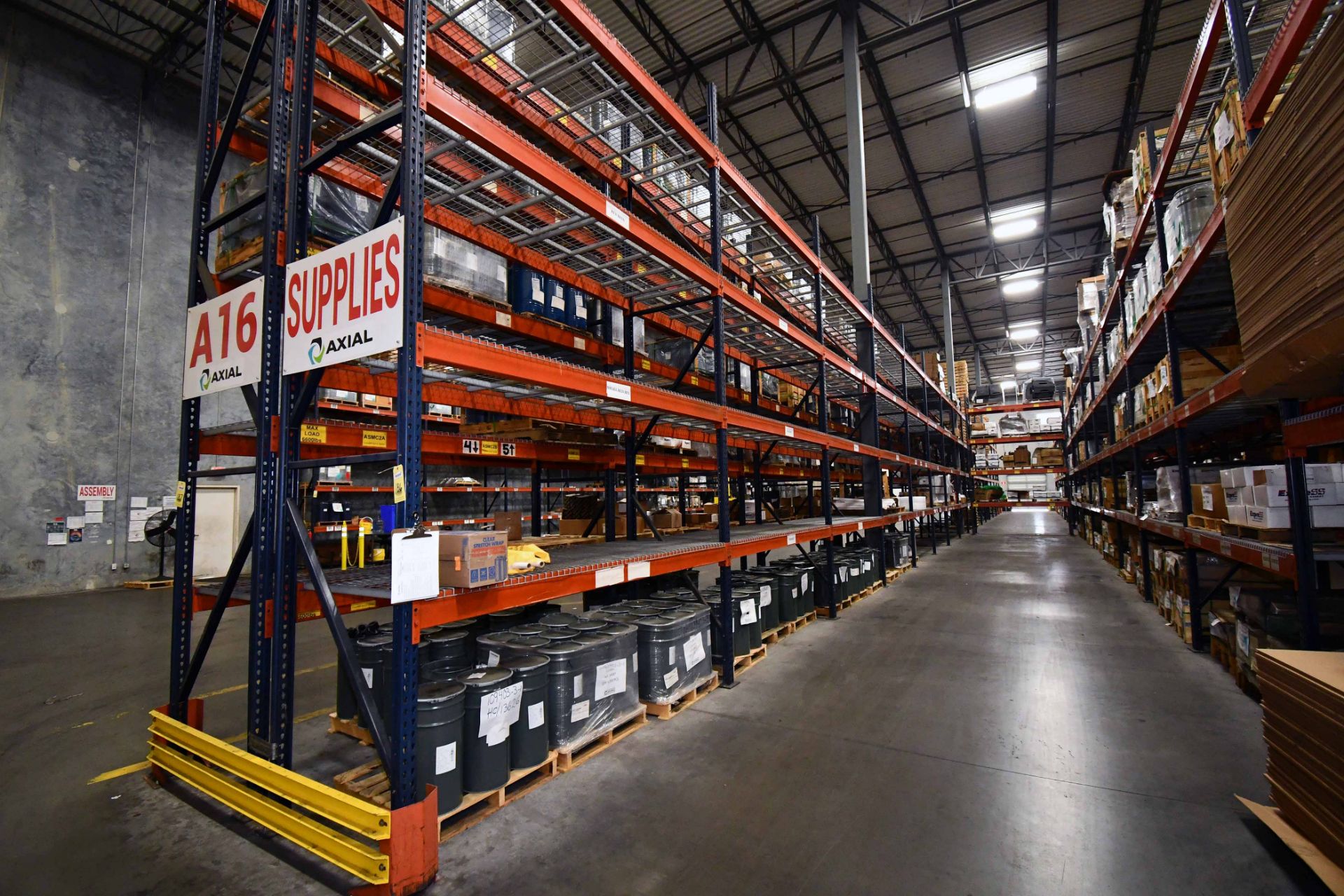 Warehouse Racking Inserts { Choice of lots: 186 } LOT OF ADJUSTABLE PALLET RACK SECTIONS (16), 5 ...