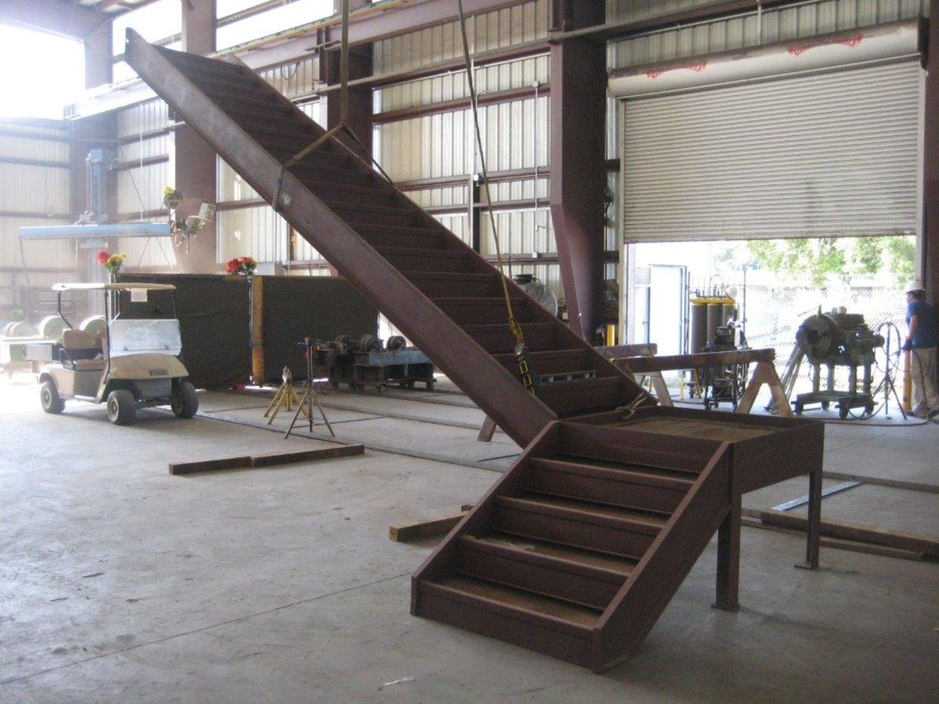 HEAVY STRUCTURAL MEZZANINE, CAN BE USED FOR A SECOND FLOOR IN A WAREHOUSE, COMPLETE NEVER USED - Image 3 of 8