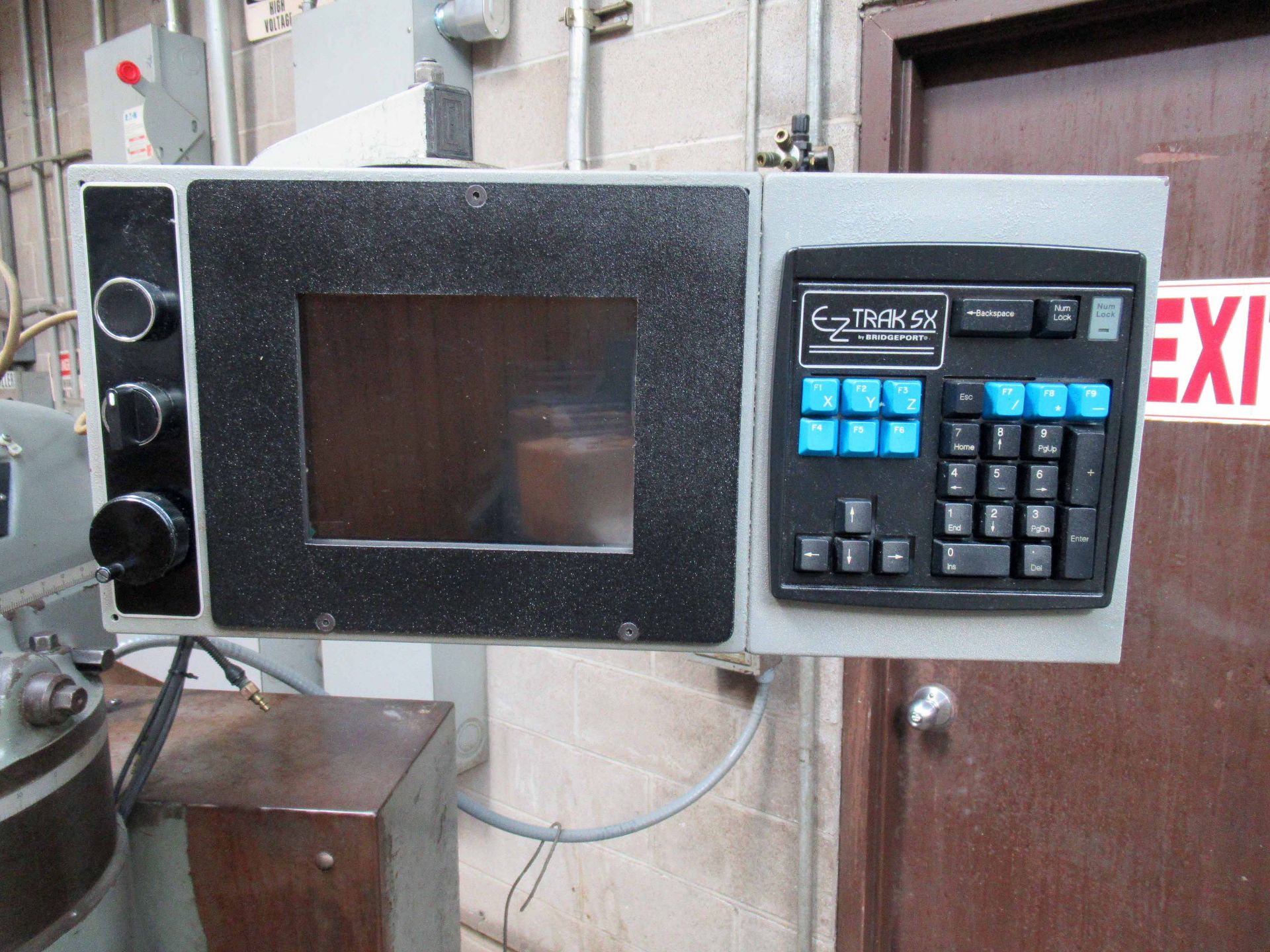 CNC BED MILL, BRIDGEPORT EZ TRAK SX, Ex Tran control, 9" x 48" tbl. size, pwr. draw bar, 4" riser ( - Image 3 of 6