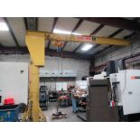 PEDESTAL JIB CRANE, ABELL-HOWE 1 T. W/ HARRINGTON 1 T. ELETRIC HOIST, 18' reach (Located at: Quality