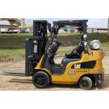 LPG FORKLIFT, CATERPILLAR 6,000-LB. BASE CAP. MDL. 2C6000, LPG engine, 83" 3-stage mast, 185" lift