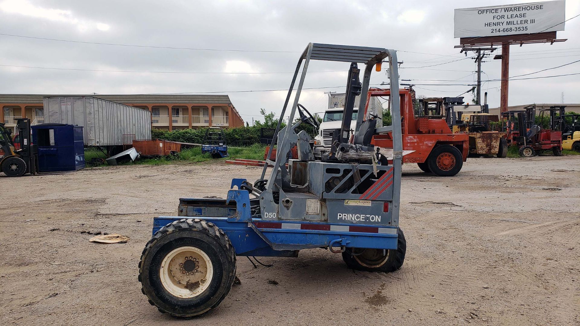 FORKLIFT, PRINCETON 5,000-LB. BASE CAP. MDL D50, diesel engine, 110" 2-stage mast, 144" lift ht., - Image 3 of 5