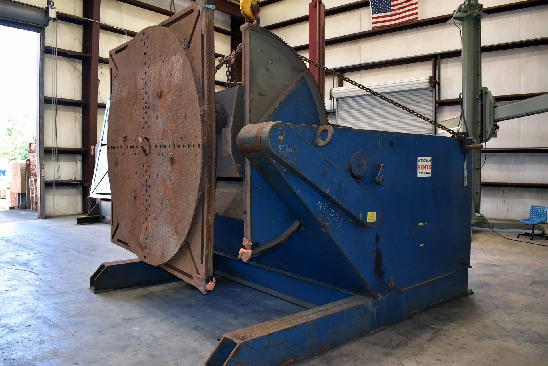 LARGE CAPACITY WELDING POSITIONER, KOIKE ARONSON 95,000 LB. CAP., Mdl. AB-950-96, 96" X 96" square - Image 4 of 11