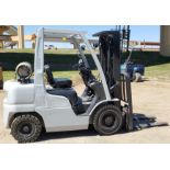 UNICARRIER/ NISSAN 5,000-LB. BASE CAP. MDL MP1F2A25LV, Mfg. 2014, LPG Engine, 83" 3-stage mast, 187"