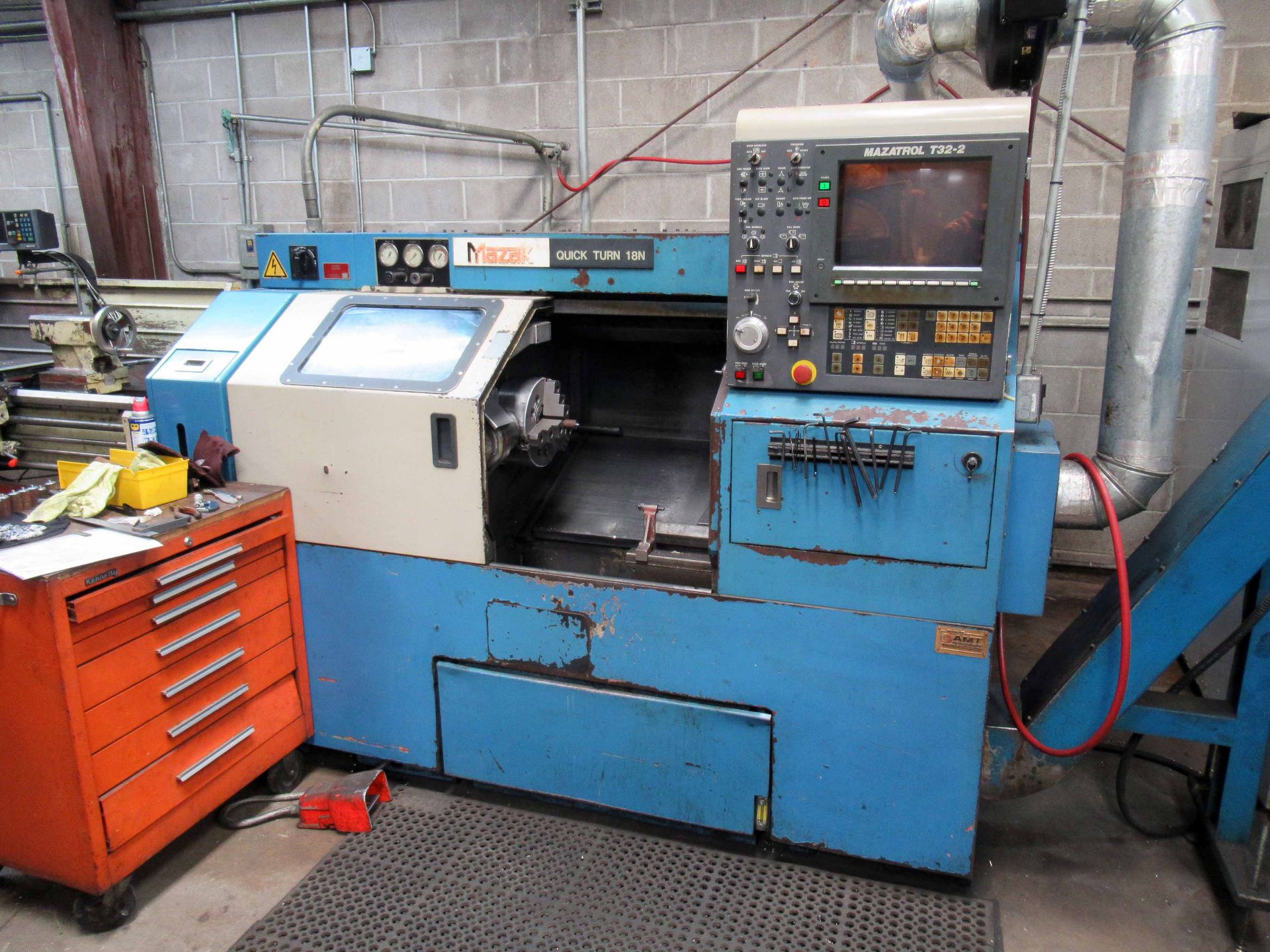 CNC LATHE, MAZAK QUICK TURN 18N MDL. QT-18N UNIVERSAL, Mazatrol T32-2 control, 11.81" max. turning