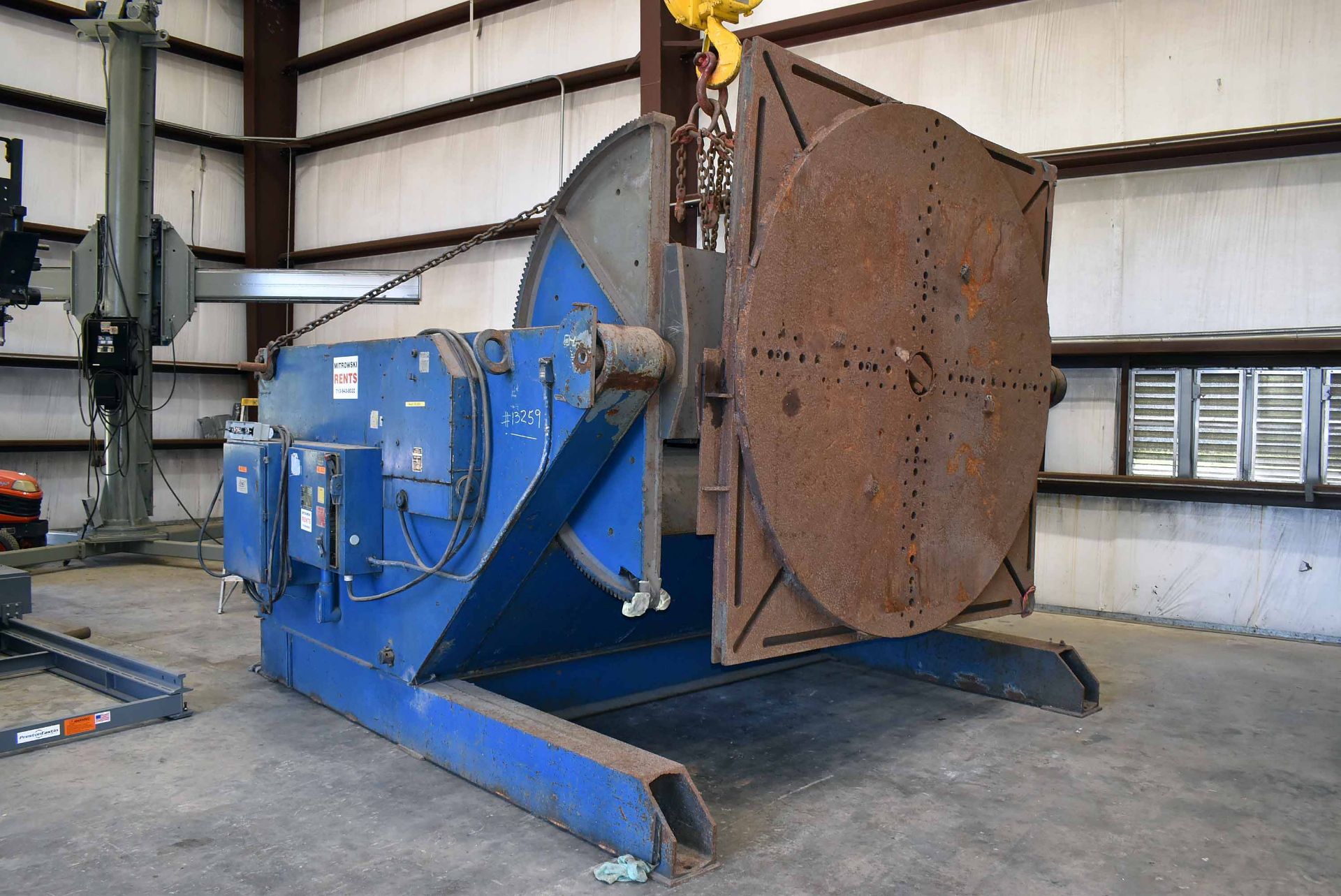 LARGE CAPACITY WELDING POSITIONER, KOIKE ARONSON 95,000 LB. CAP., Mdl. AB-950-96, 96" X 96" square - Image 2 of 11