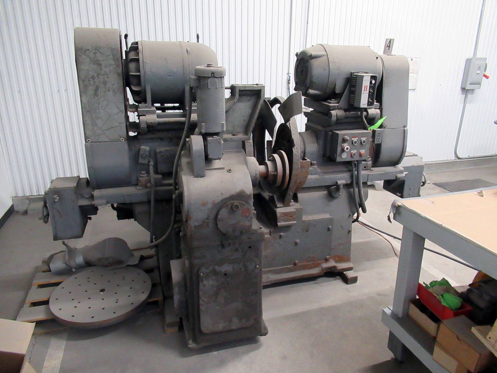 DOUBLE DISK GRINDER, GARDNER MDL. 125, (2) 26" grinding wheels, (2) 30 HP drive motors, S/N N.A. (