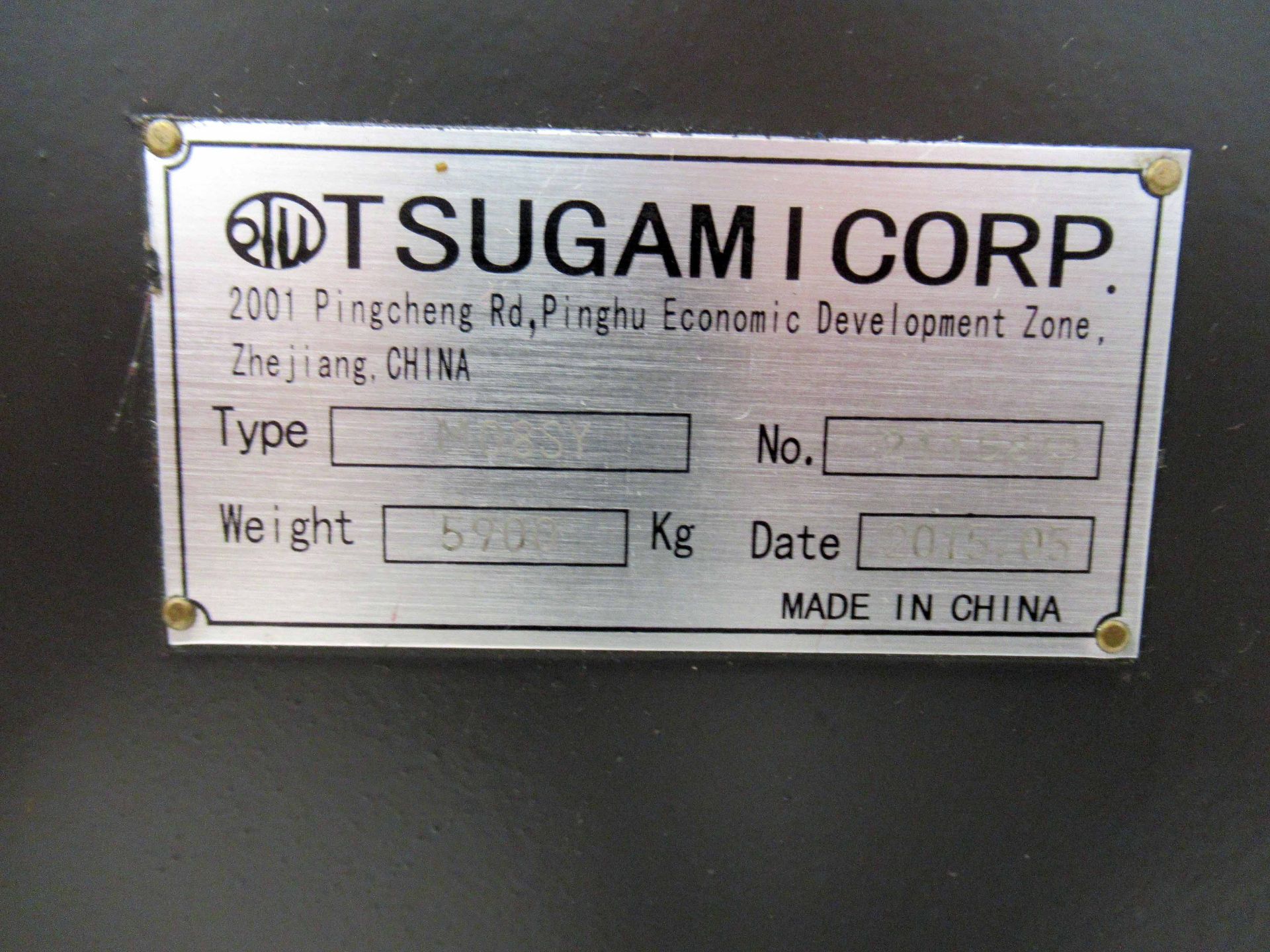 CNC SLANT BED LATHE, TSUGAMI MDL. MO8SY, Mfg. 5/2015, (2) chucks, 12-pos. turret, dual spdls., 3- - Image 8 of 10