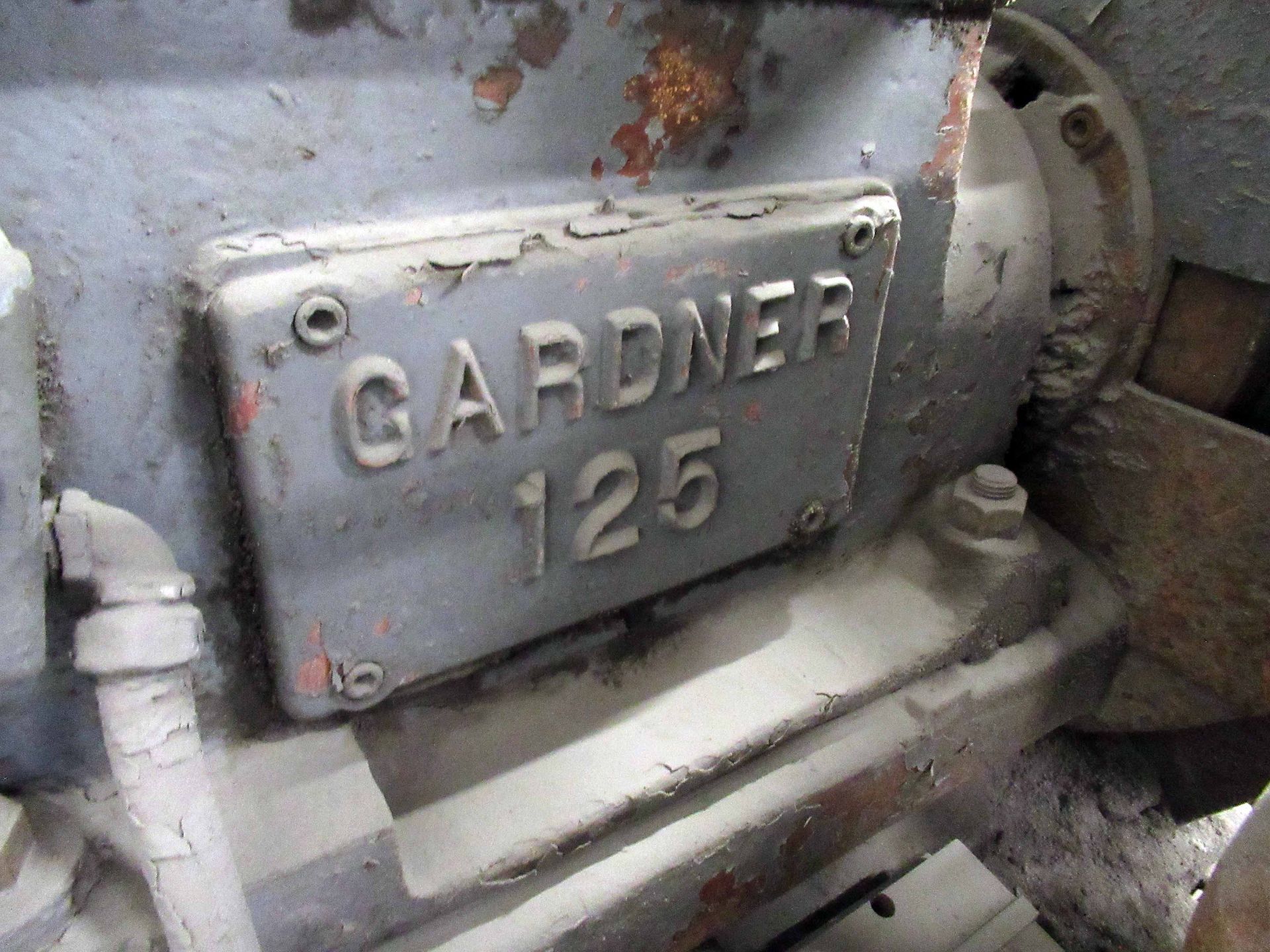 DOUBLE DISK GRINDER, GARDNER MDL. 125, (2) 26" grinding wheels, (2) 30 HP drive motors, S/N N.A. ( - Image 2 of 6