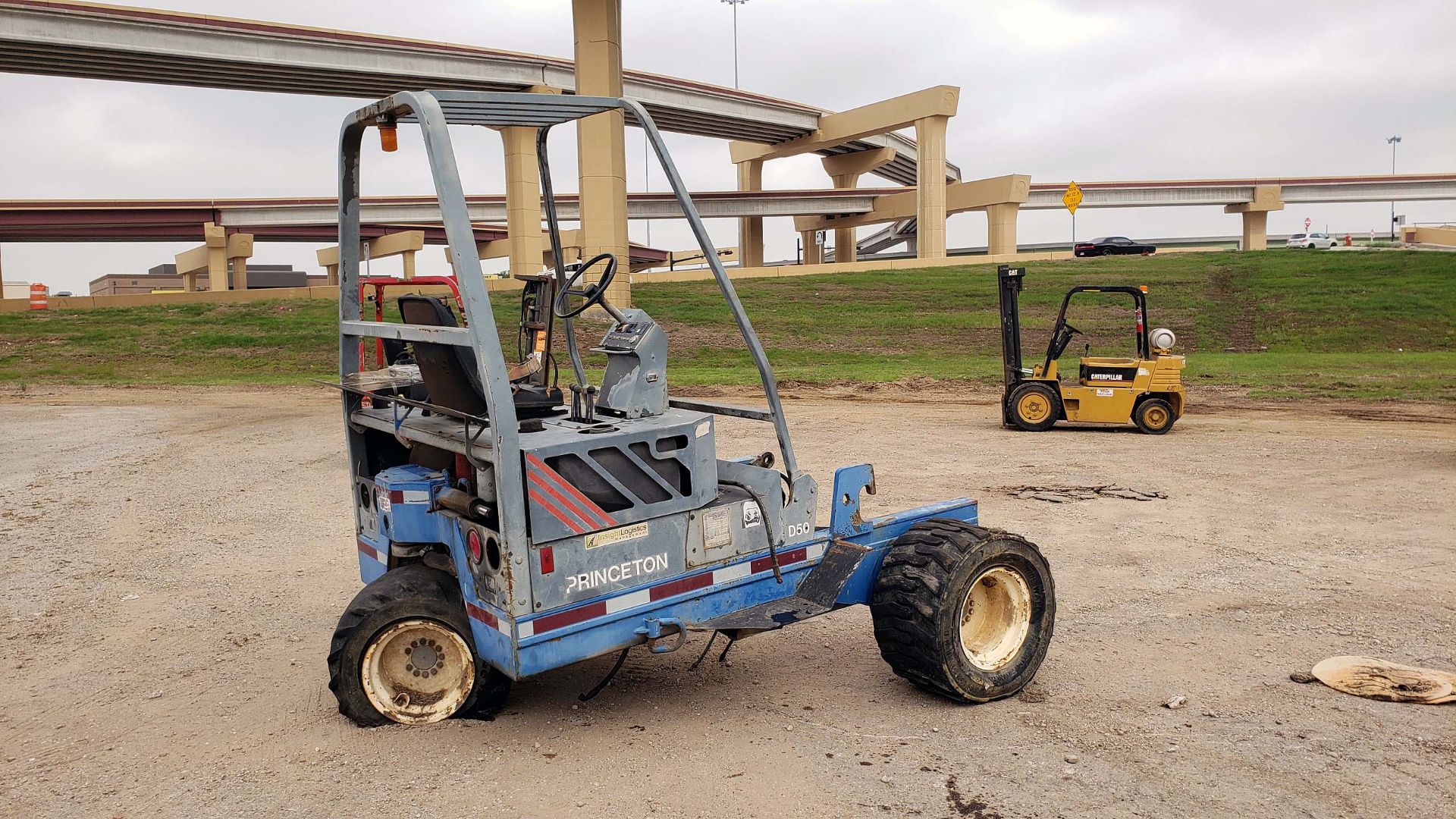 FORKLIFT, PRINCETON 5,000-LB. BASE CAP. MDL D50, diesel engine, 110" 2-stage mast, 144" lift ht.,