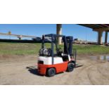 LPG FORKLIFT, NISSAN 3,000-LB. BASE CAP. MDL. P3000, LPG Engine, 83" 3-stage mast, 188" lift ht.,