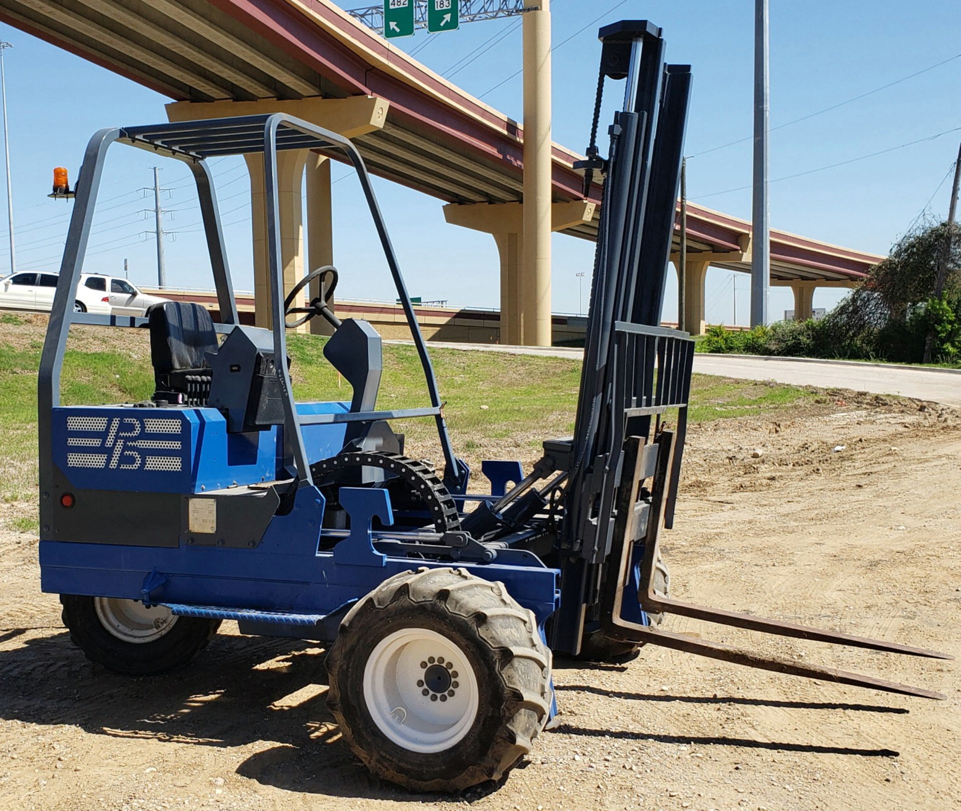 DIESEL FORKLIFT, PRINCETON 5,000-LB. BASE CAP. MDL. PB50, Cat 3024 diesel engine, 103” 2-stage mast,