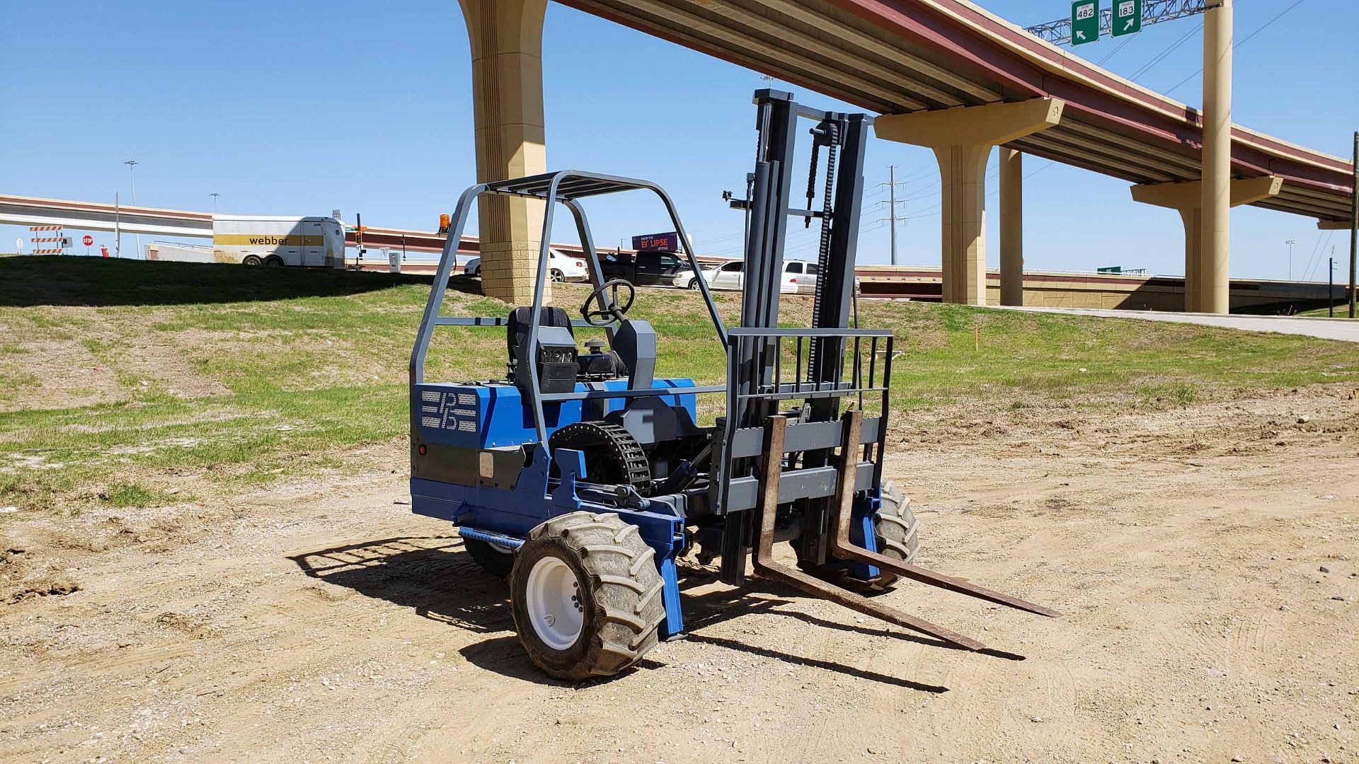 DIESEL FORKLIFT, PRINCETON 5,000-LB. BASE CAP. MDL. PB50, Cat 3024 diesel engine, 103” 2-stage mast, - Image 3 of 11